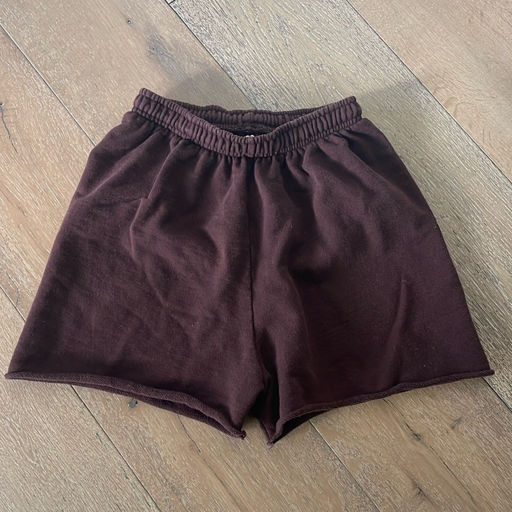 Unbranded Brown Cutoff Sweatshorts with Drawstring